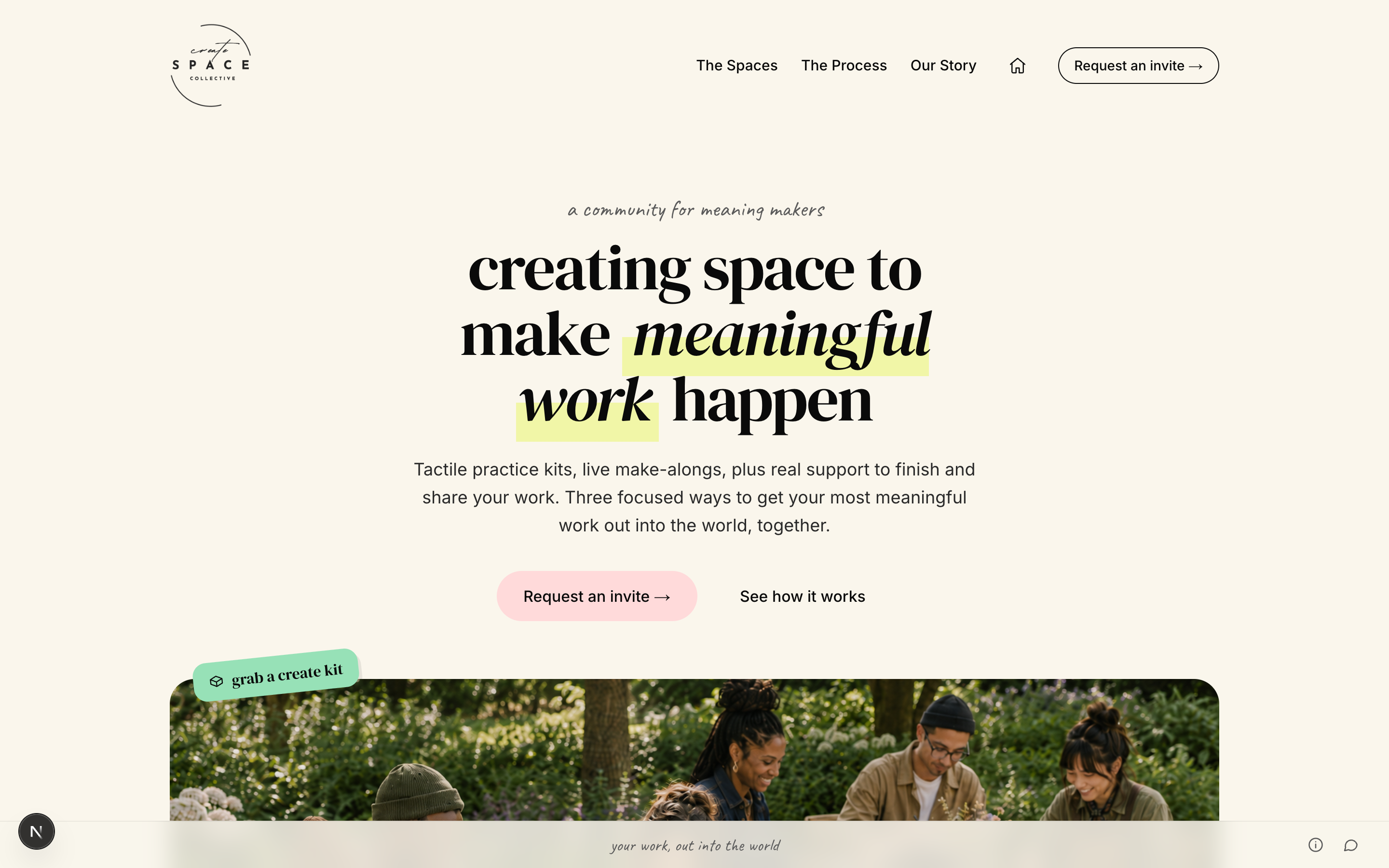 Create Space marketing landing page