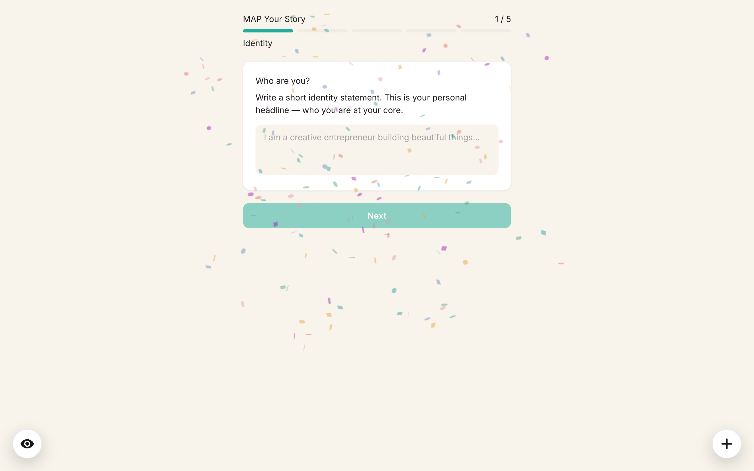 The five step onboarding: identity, narrative, vision, vibes, VIPs
